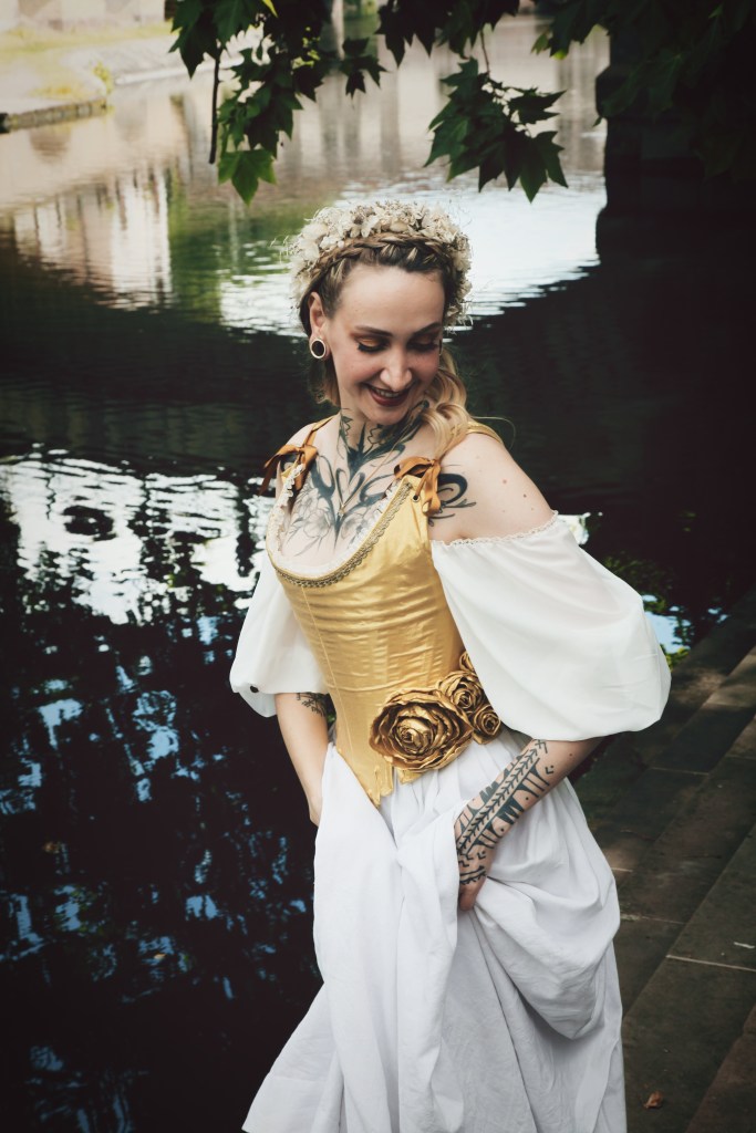 Corset doré Stays or 18e siècle Corps Baleinés Mariage Wedding