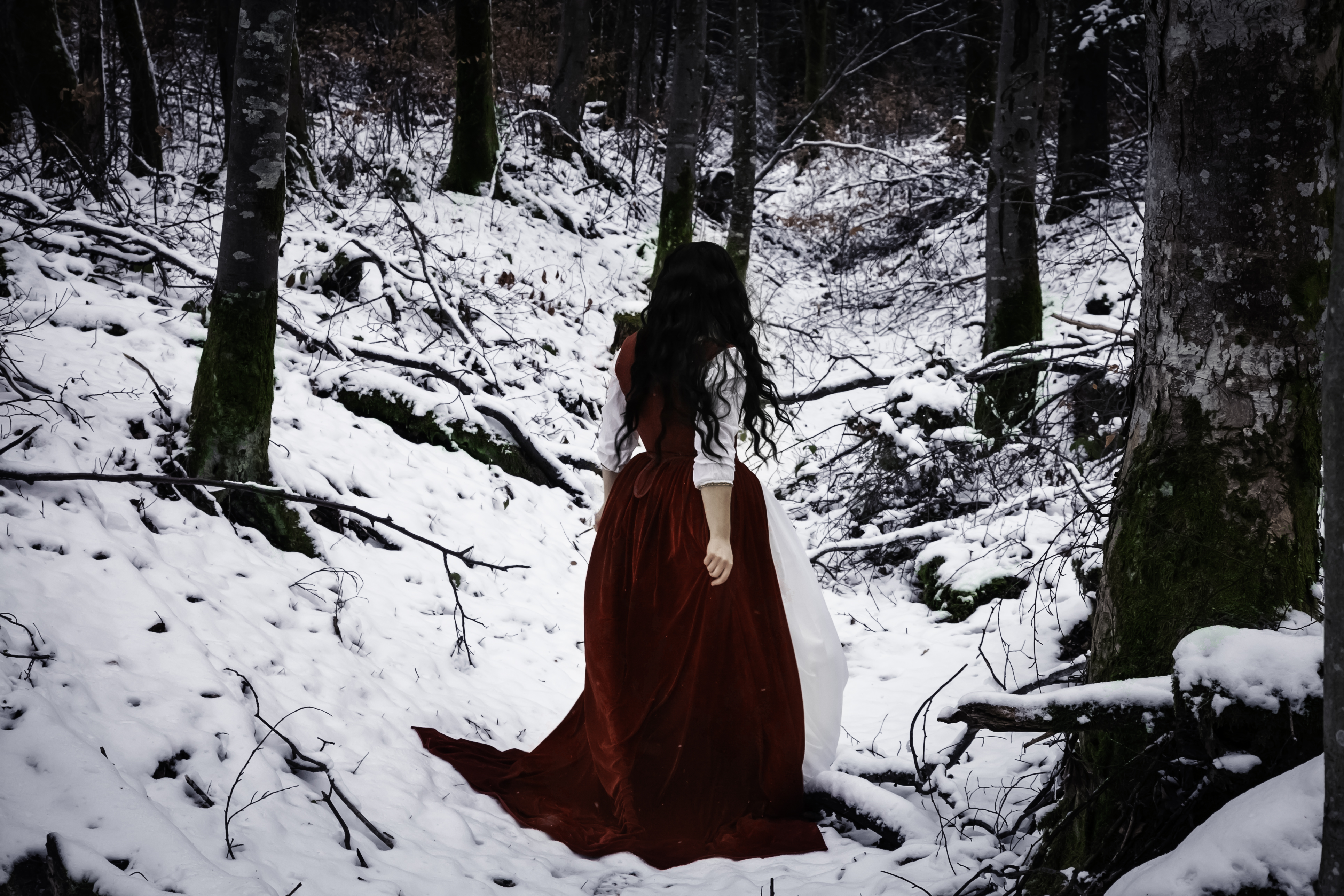 Robe corsetée et ses jupes Corps baleiné d'après une pièce originale de la fin du XVIIIe siècle. Par la Maison Charlie Grilhé